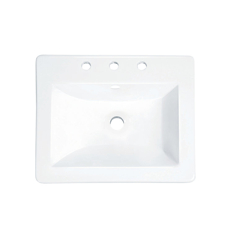Top Mount Square Bathroom Sink Semis Online